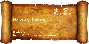 Montag Barna névjegykártya