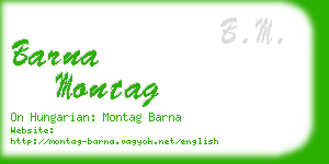 barna montag business card